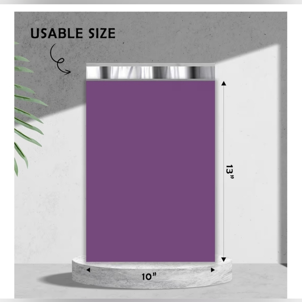 10 x 13 Purple Polymailers - 20 Pack Self Seal Waterproof Shipping Bags